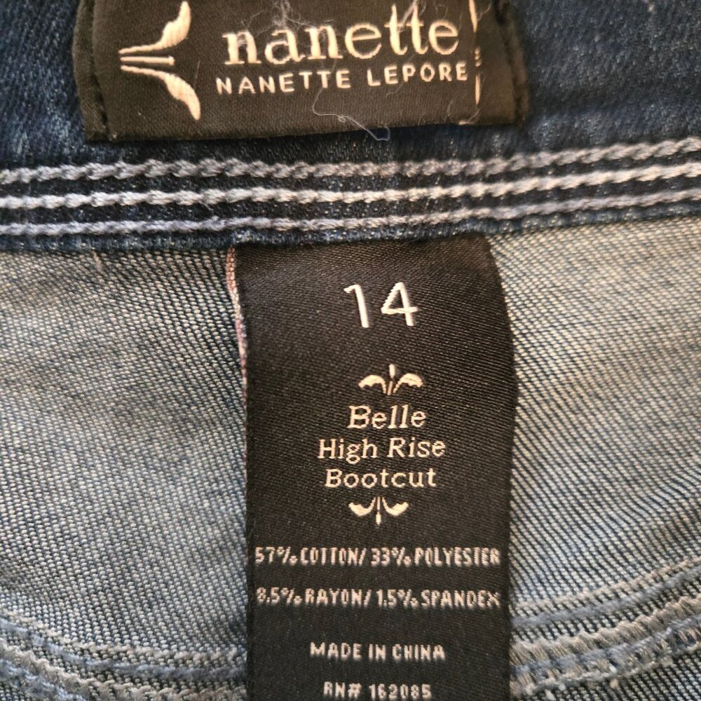 Nanette Lepore Belle High Rise Bootcut Jeans, Sz 14, NWT - Picture 10 of 10
